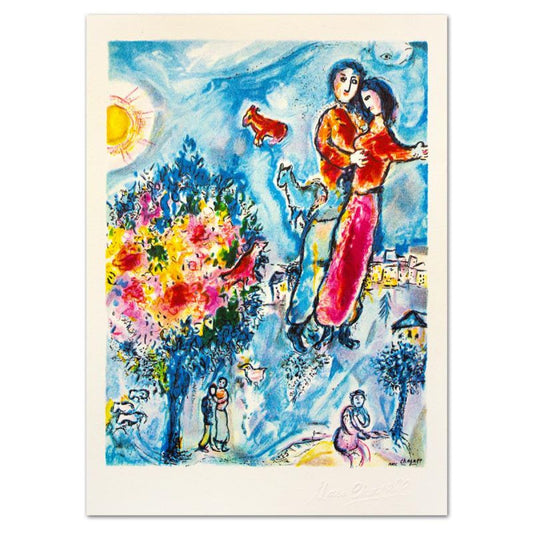 Marc Chagall (1887-1985), "Entre L'hiver Et Le Printemps" Limited Edition Lithograph with Letter of Authenticity.