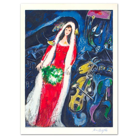 Marc Chagall (1887-1985), "Maries Au Village" Limited Edition Serigraph with Letter of Authenticity.