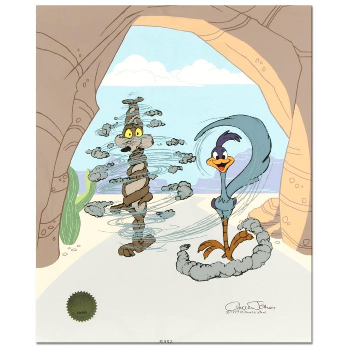 Turnabout is Fair Play by Chuck Jones (1912-2002). Limited Edition Animation Cel Edition with Hand Painted Color, AP Numbered and Hand Signed with Certificate of Authenticity.