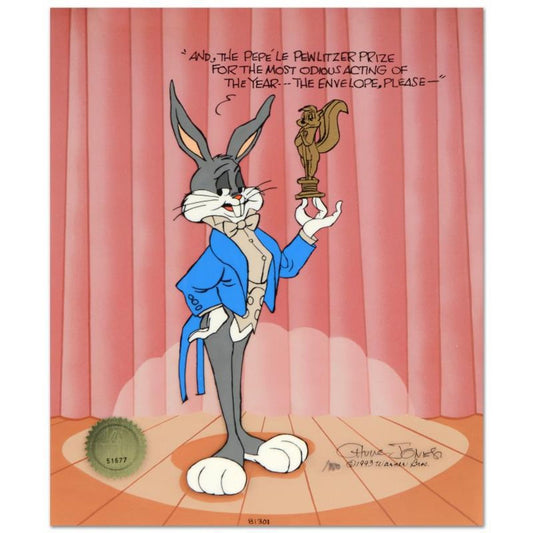 Pewlitzer Prize by Chuck Jones (1912-2002). Limited Edition Animation Cel with Hand Painted Color Numbered and Hand Signed, with Certificate of Authenticity.