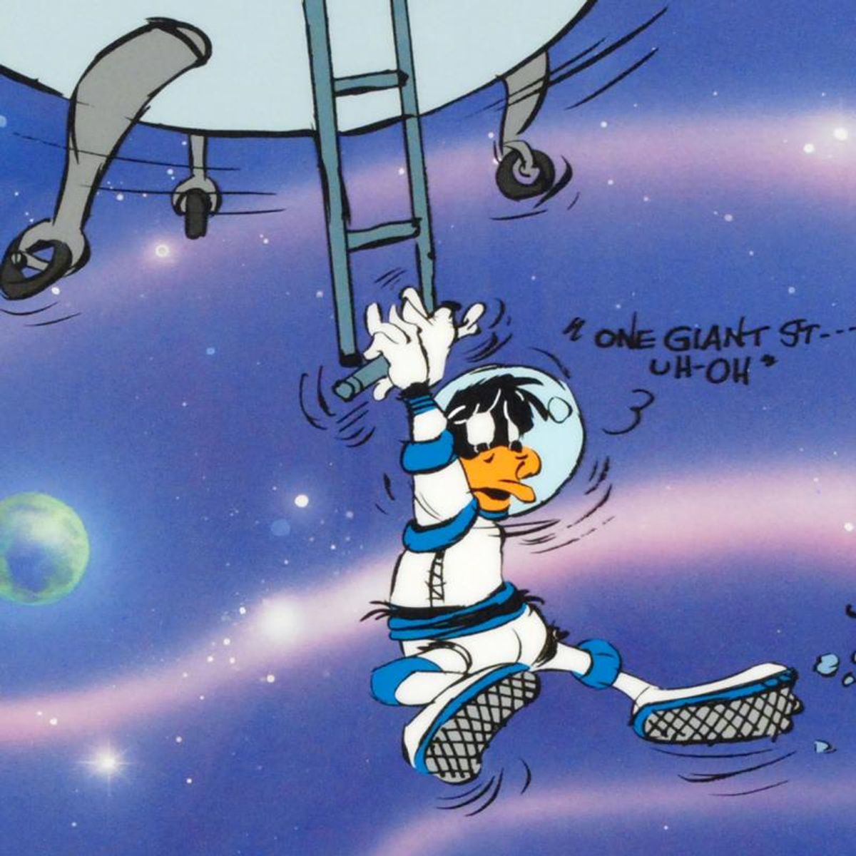 Looney Landing by Chuck Jones (1912-2002). Limited Edition Animation Cel with Hand Painted Color. Numbered and Hand Signed with Certificate of Authenticity.
