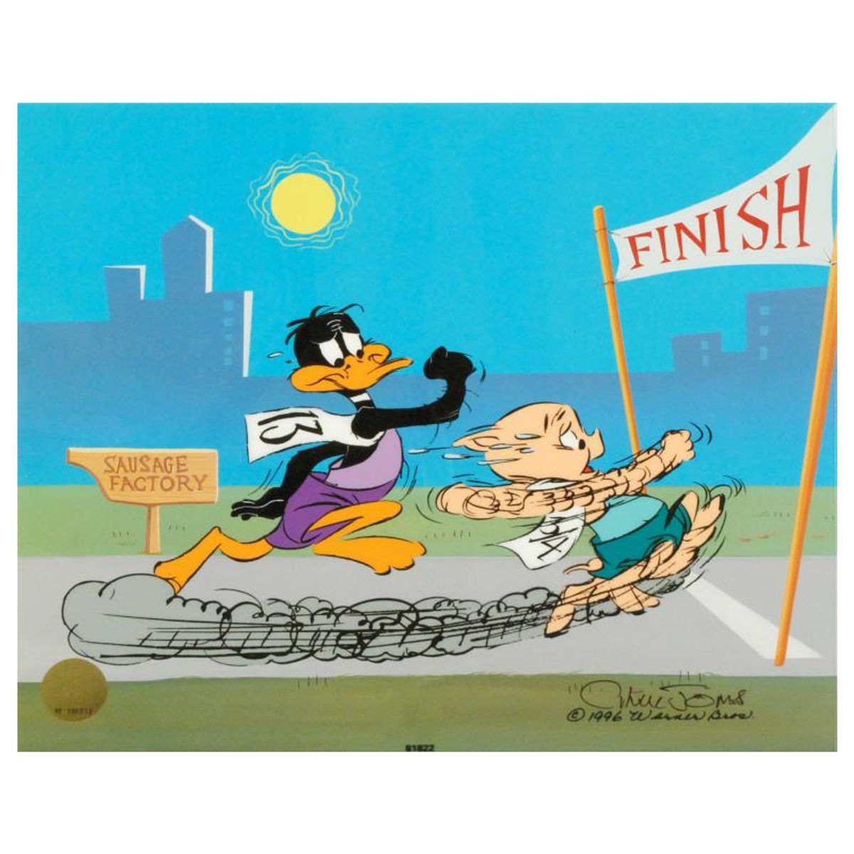 Sausage Factory by Chuck Jones (1912-2002). Limited Edition Animation Cel with Hand Painted Color, Numbered and Hand Signed with Certificate of Authenticity.