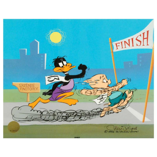 Sausage Factory by Chuck Jones (1912-2002). Limited Edition Animation Cel with Hand Painted Color, Numbered and Hand Signed with Certificate of Authenticity.