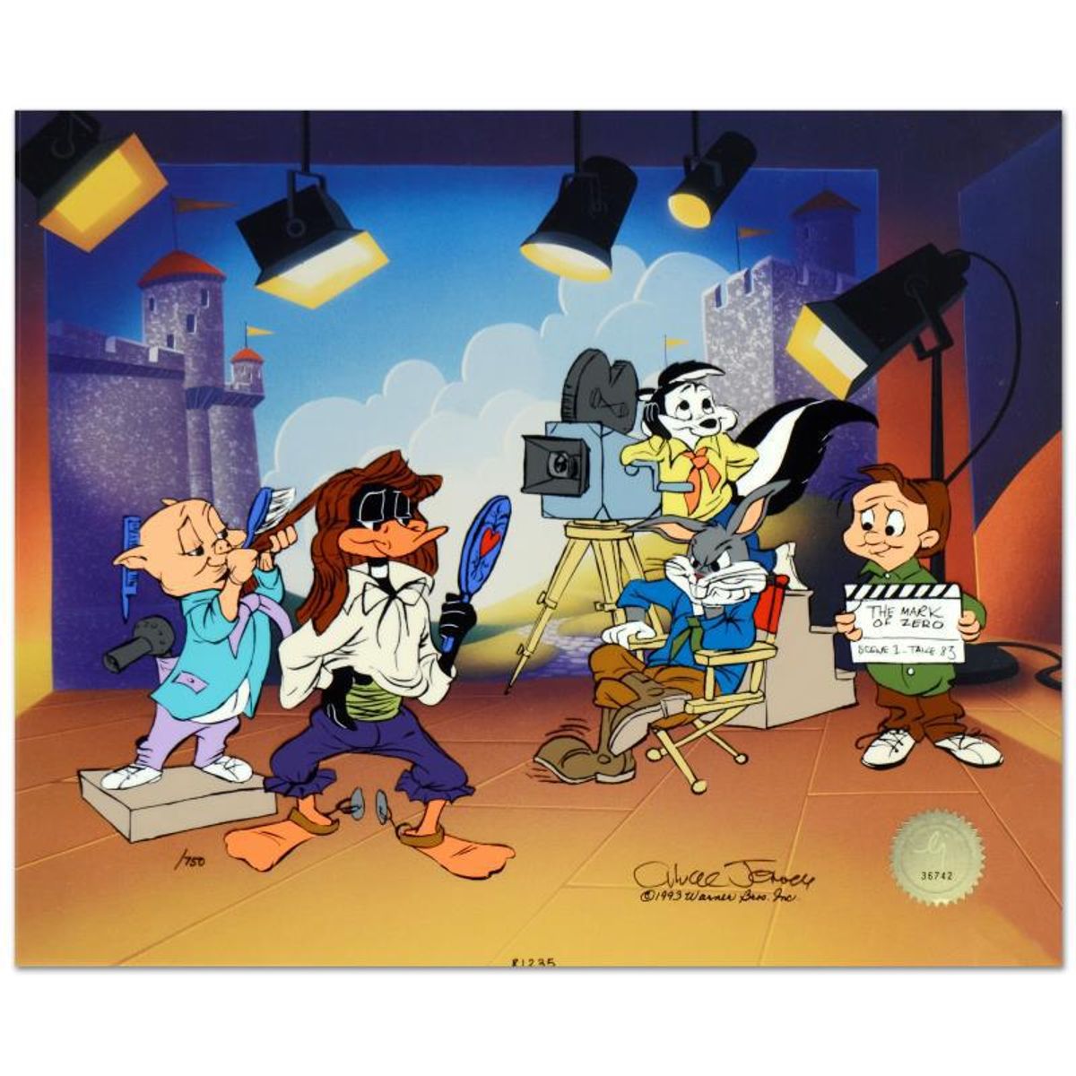 Chuck Jones (1912-2002), "Mark of Zero" Limited Edition Animation Cel with Hand Painted Color, Dated (1993), Numbered and Hand Signed with Certificate of Authenticity.
