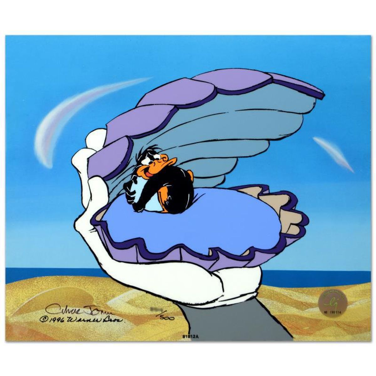 Chuck Jones (1912-2002), "Mine Mine Mine" Limited Edition Animation Cel with Hand Painted Color, Dated (1996), Numbered and Hand Signed with Certificate of Authenticity.