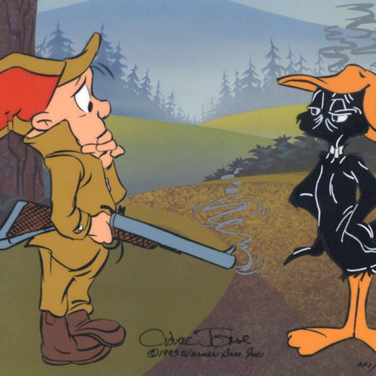 Chuck Jones "Daffy And Elmer: Beakhead" Hand Signed, Hand Painted Limited Edition Sericel.