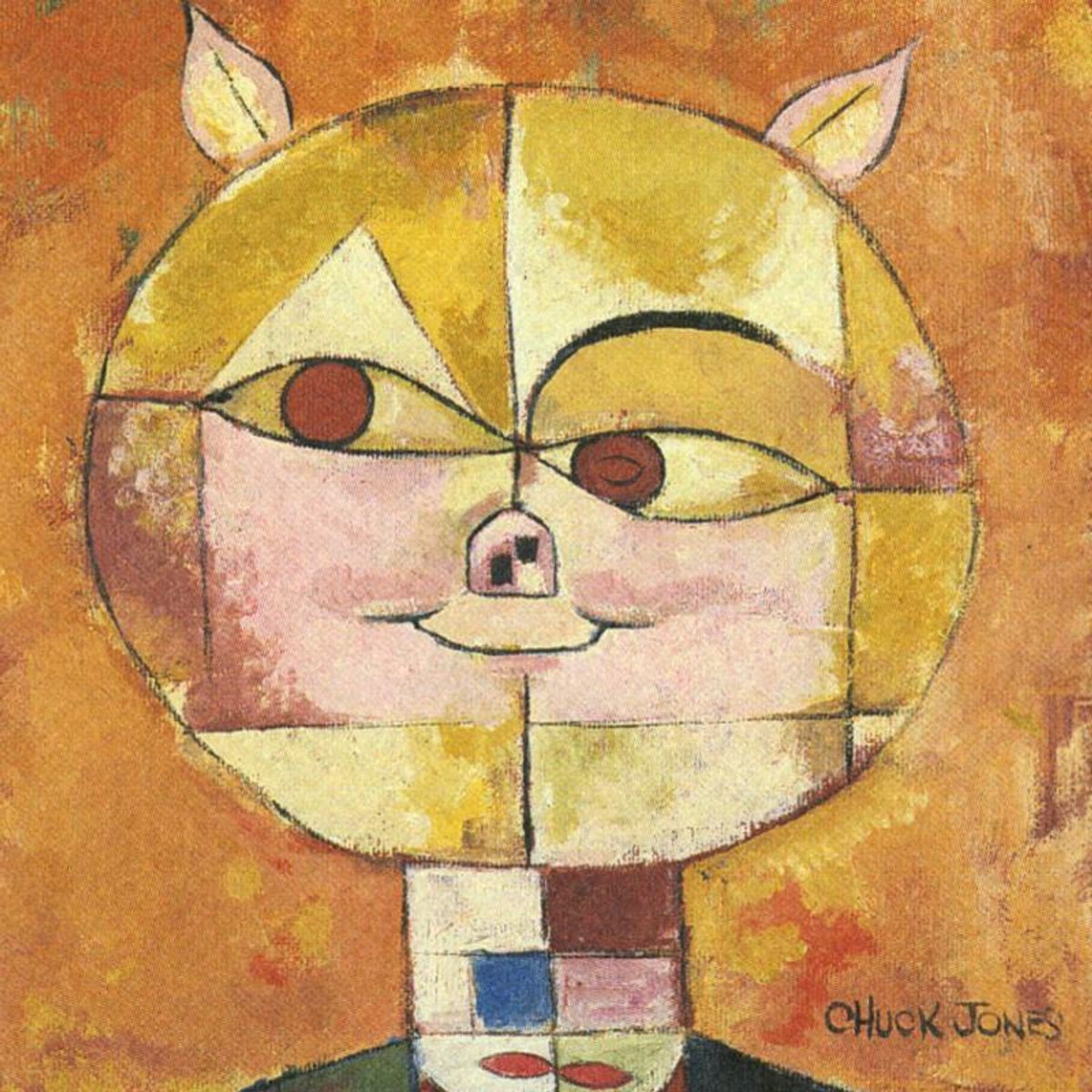 Chuck Jones "Portrait De Cochon" Hand Signed Limited Edition Fine Art Stone Lithograph.