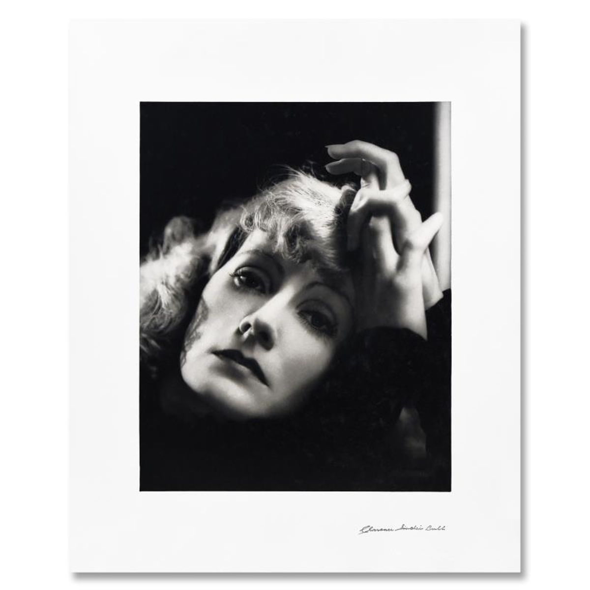 Clarence Sinclair Bull (1895-1979), "Greta Garbo" Limited Edition Photograph, Numbered and Stamp Signed with Official Clarence Sinclair Bull Stamp and Letter of Authenticity.