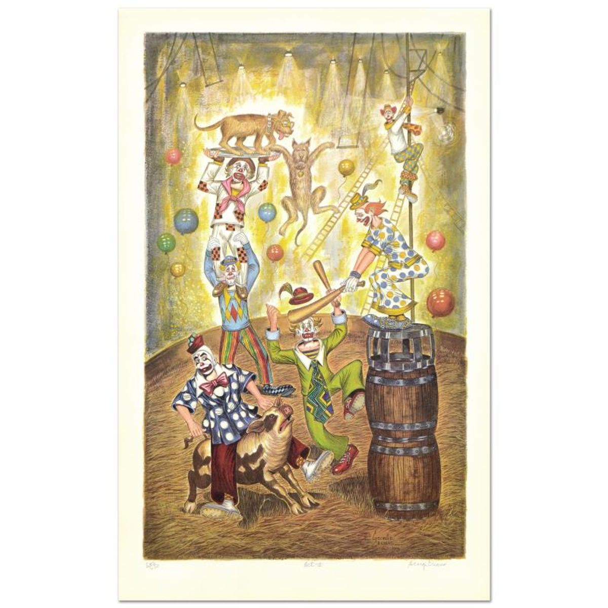 George Crionas (1925-2004), "Act II" Limited Edition Lithograph, Numbered and Hand Hand Signed with Letter of Authenticity.