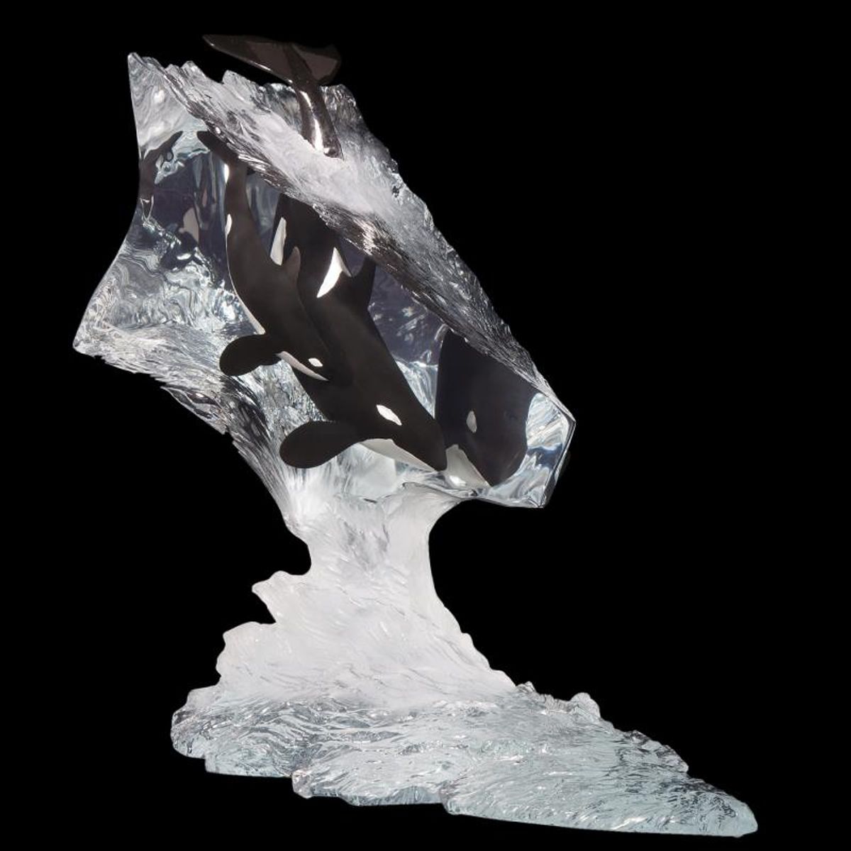 John Cuevas, "Calm Waters" Limited Edition Mixed Media Lucite Sculpture with COA.