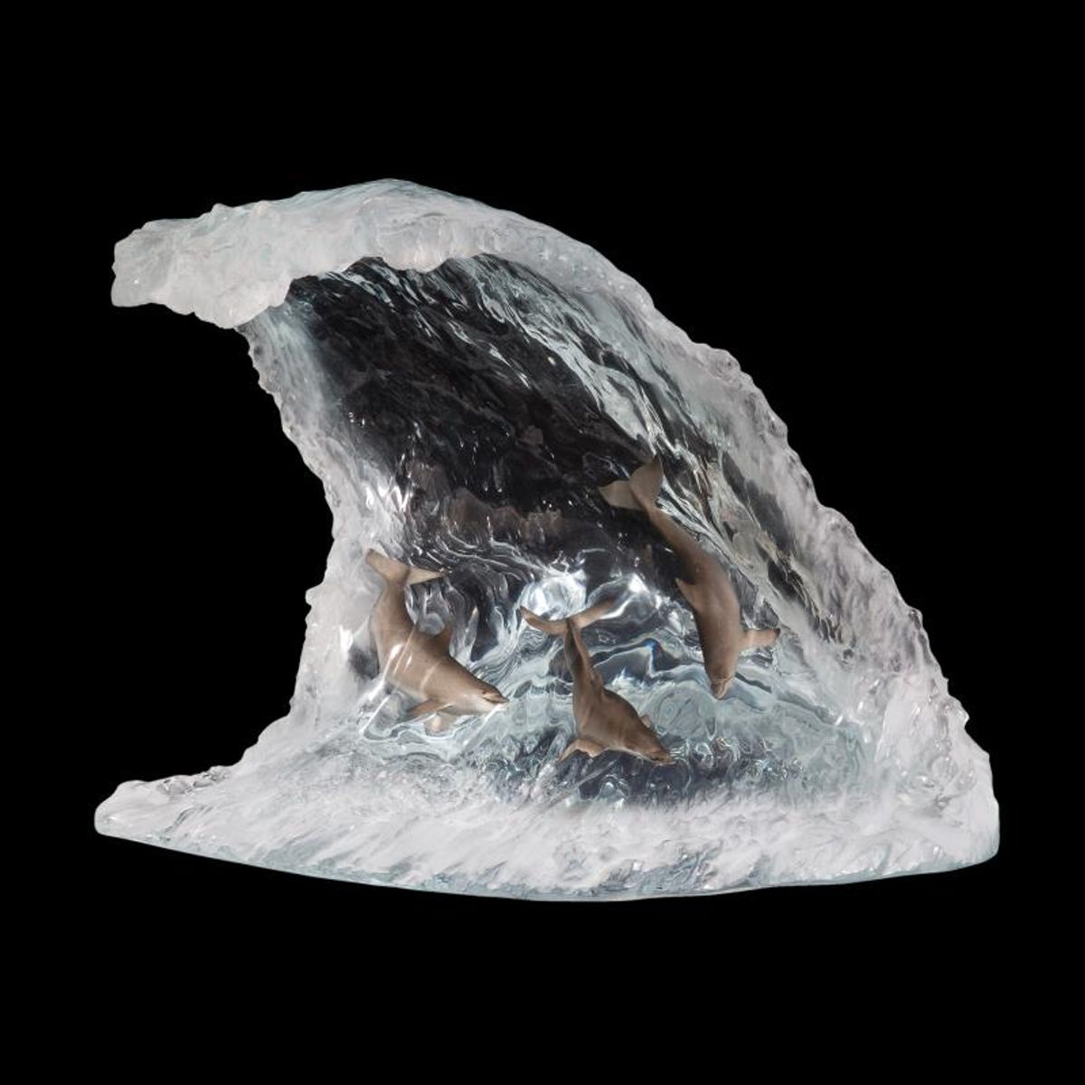 John Cuevas, "Point Break" Limited Edition Mixed Media Lucite Sculpture with COA.