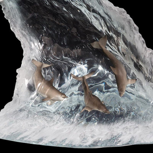 John Cuevas, "Point Break" Limited Edition Mixed Media Lucite Sculpture with COA.