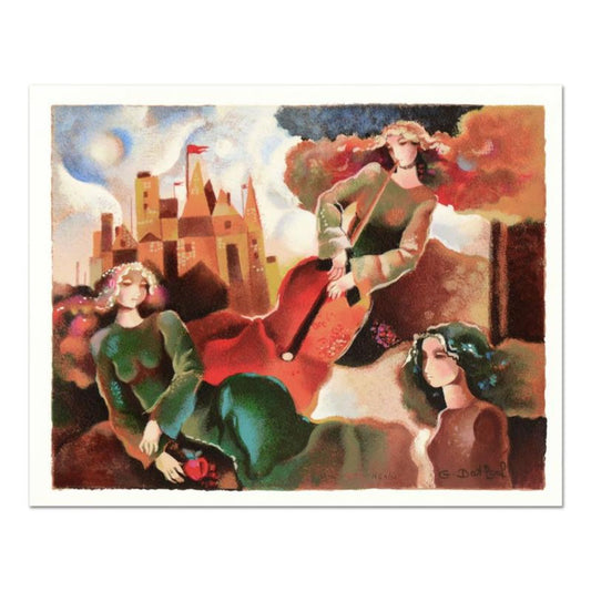 Galina Datloof, "Musical Flight" Limited Edition Serigraph, Numbered and Hand Signed with Certificate of Authenticity.