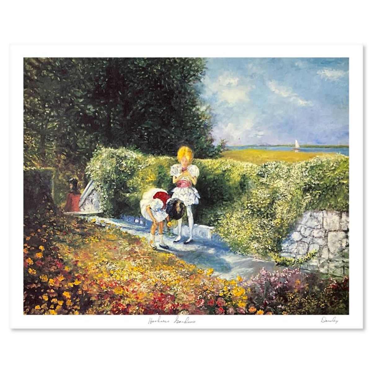 Joseph Dawley (1936-2008), "Harkness Garden" Limited Edition Lithograph, Numbered and Hand Signed with Letter of Authenticity