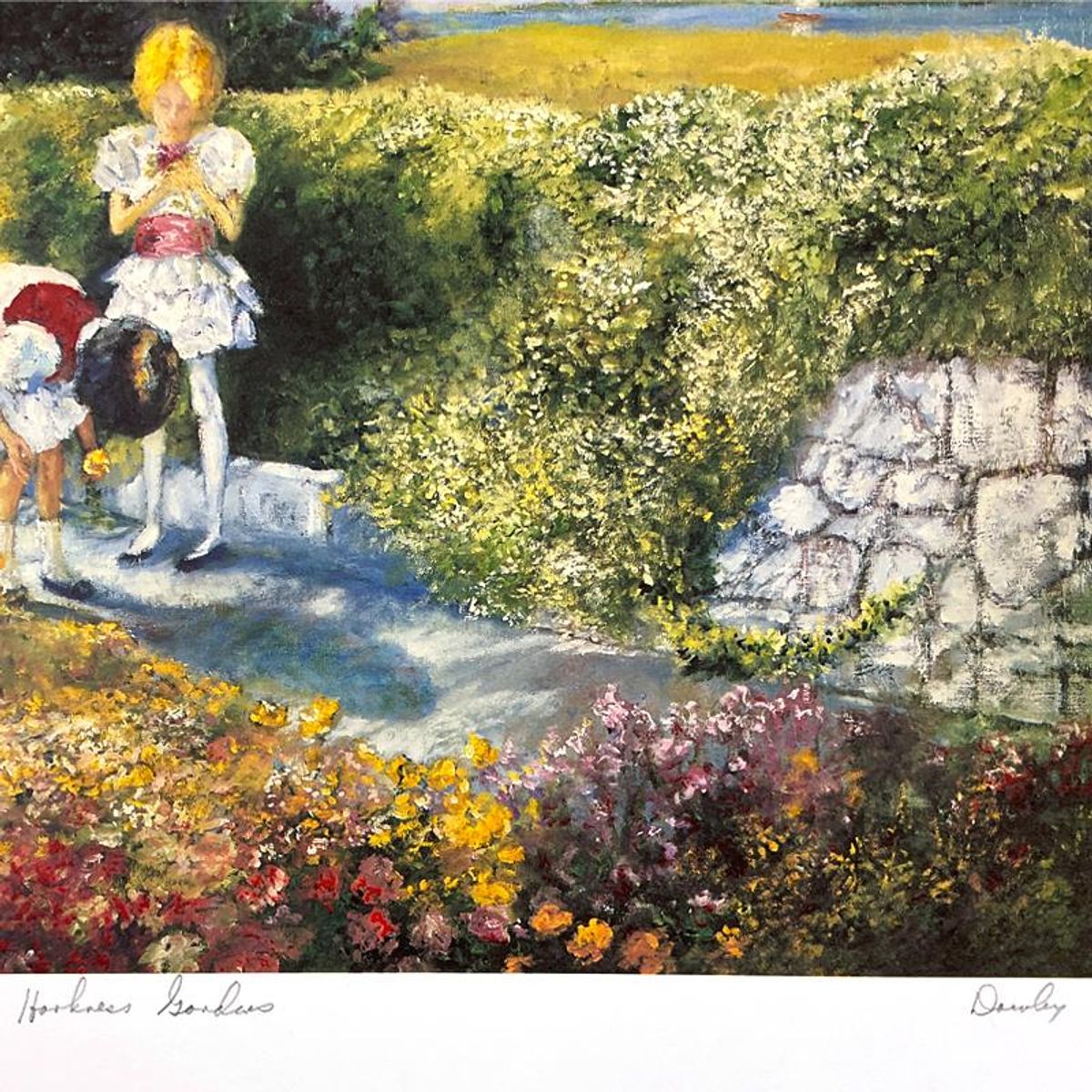 Joseph Dawley (1936-2008), "Harkness Garden" Limited Edition Lithograph, Numbered and Hand Signed with Letter of Authenticity