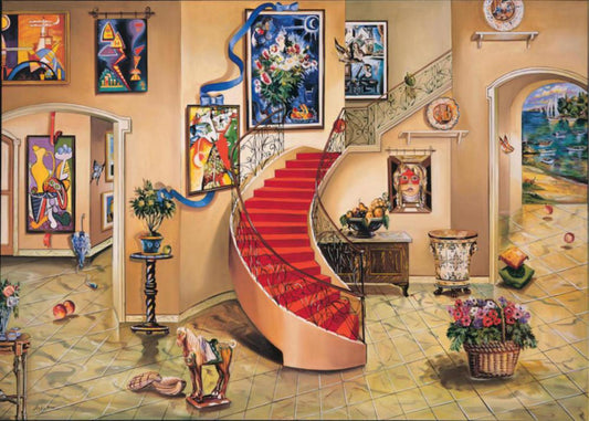 Alexander Astahov- Original Giclee on Canvas "Chagall View"