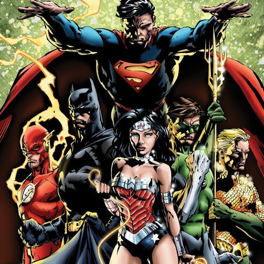 DC Comics, "Justice League" Numbered Limited Edition Giclee with Certificate of Authenticity.