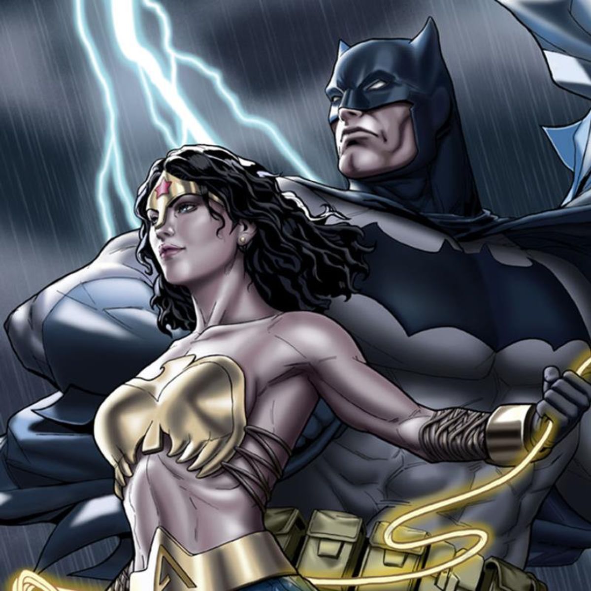 DC Comics, "Batman and Wonder Woman" Numbered Limited Edition Giclee with Certificate of Authenticity.