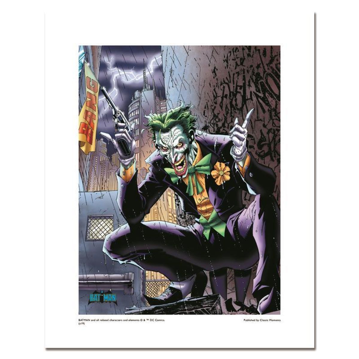 DC Comics, "Joker" Numbered Limited Edition Giclee with Certificate of Authenticity.