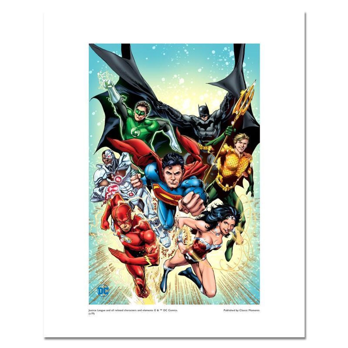 DC Comics, "Justice League #1" Numbered Limited Edition Giclee with Certificate of Authenticity.
