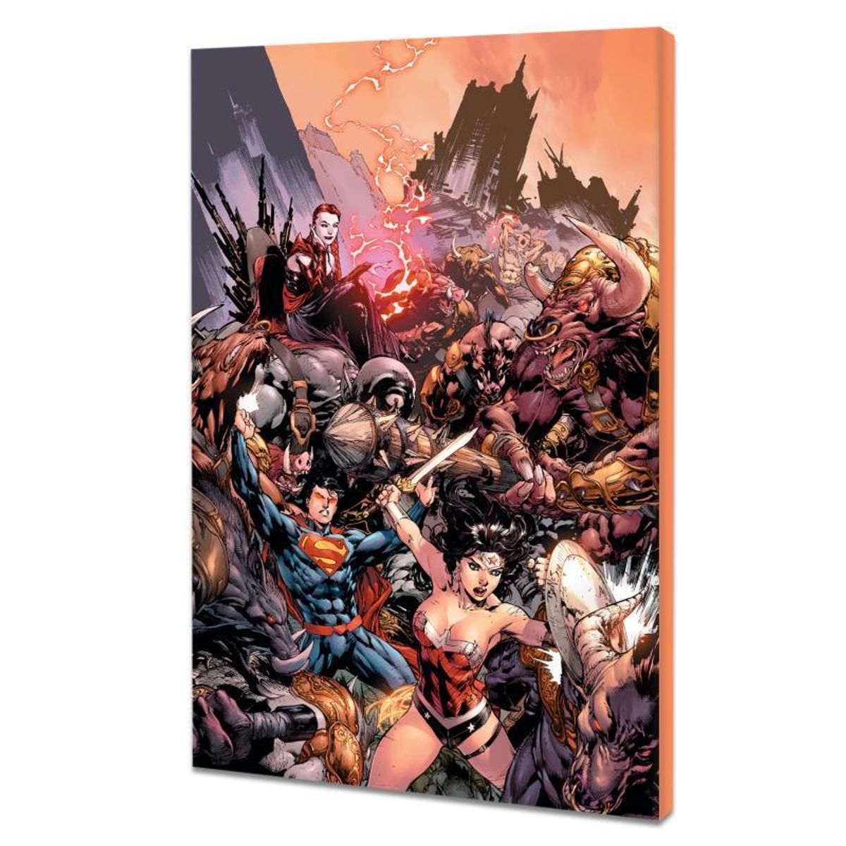 DC Comics, "Superman/ Wonder Woman #17" Numbered Limited Edition Giclee on Canvas by Ed Bened with COA.