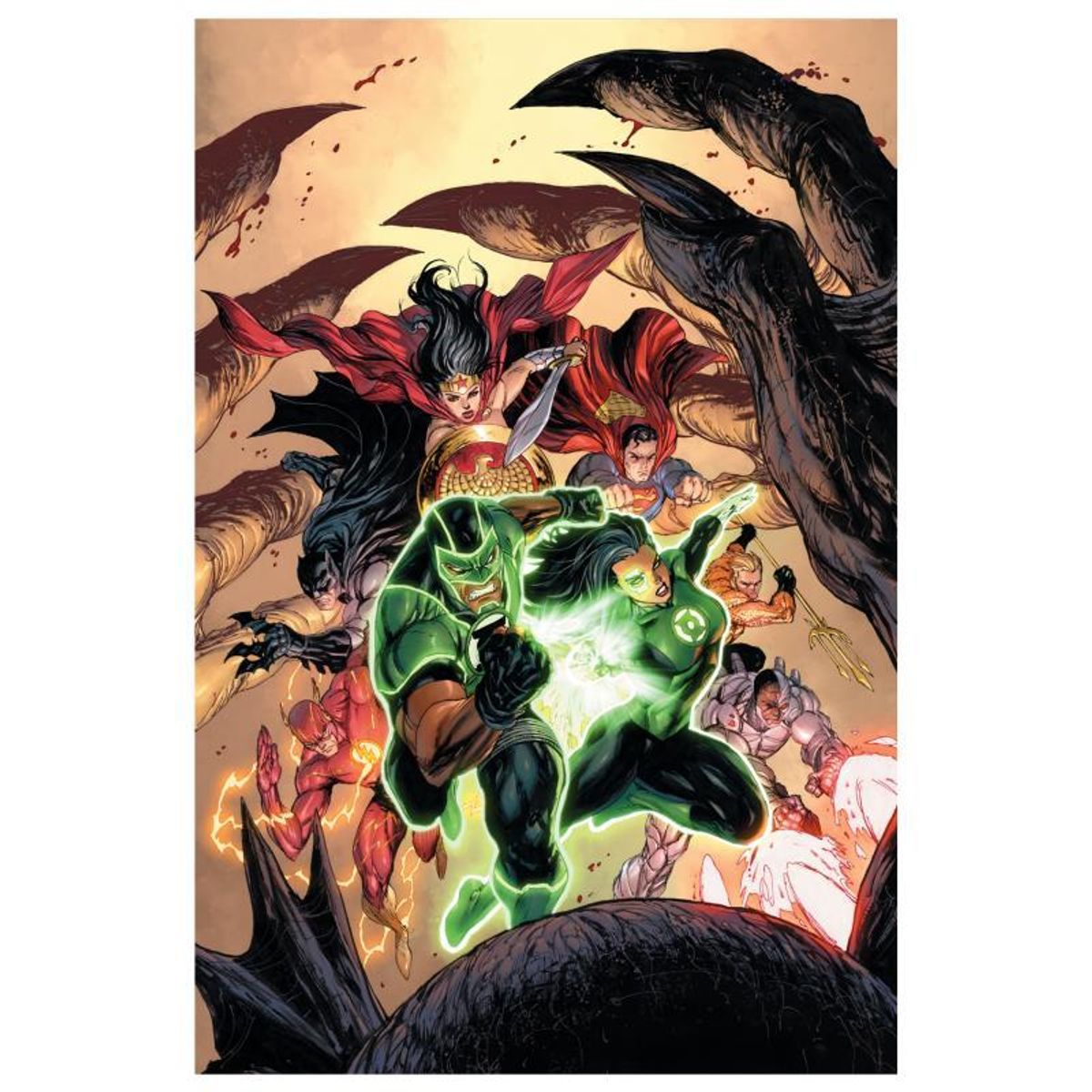 DC Comics, "Green Lanterns #15" Numbered Limited Edition Giclee on Canvas by Tyler Kirkham with COA.