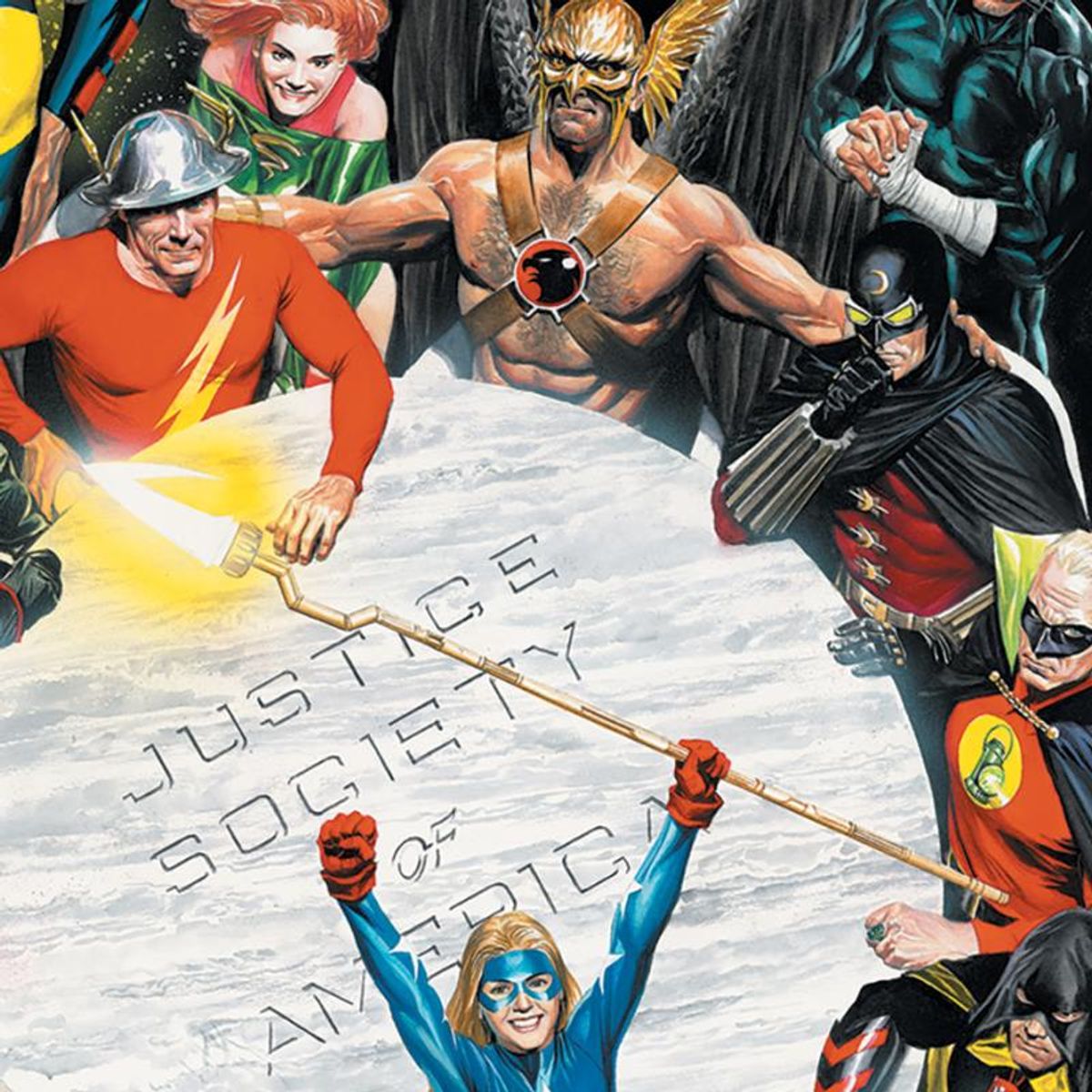 DC Comics, "Justice Society of America #1" Numbered Limited Edition Giclee on Canvas by Alex Ross with COA.