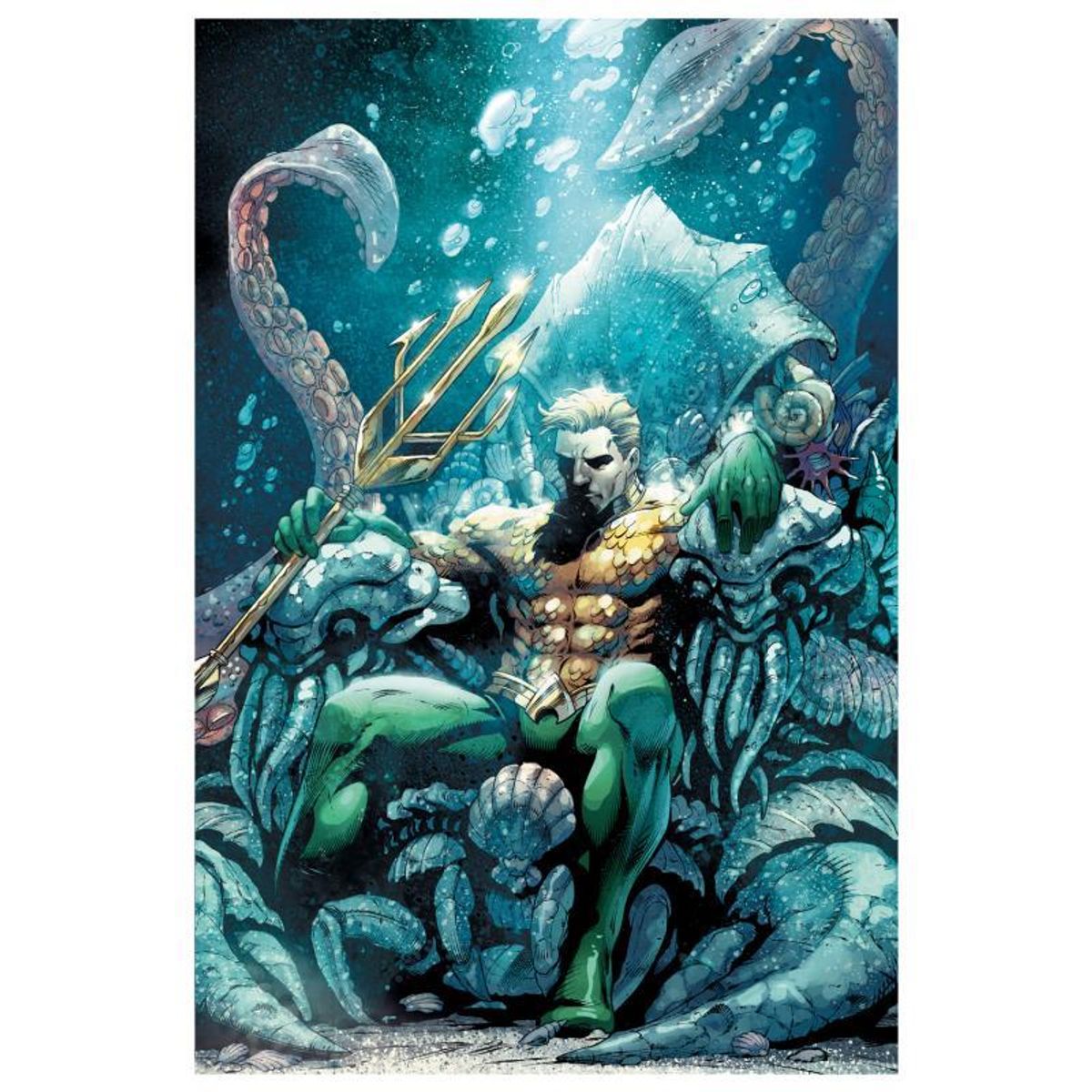 DC Comics, "Aquaman #18" Numbered Limited Edition Giclee on Canvas by Paul Pelletier with COA.