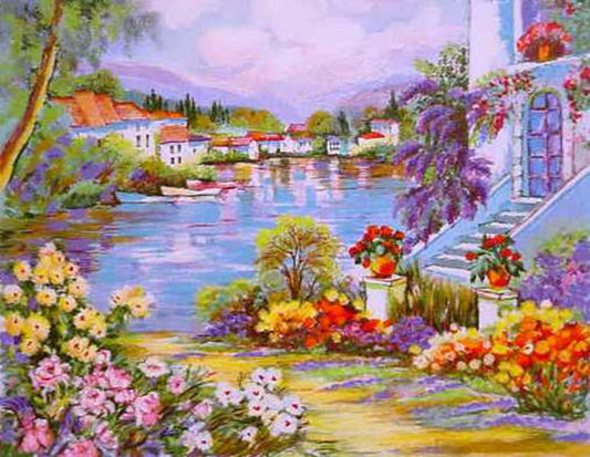 Zina Roitman- Original Serigraph "River Side"