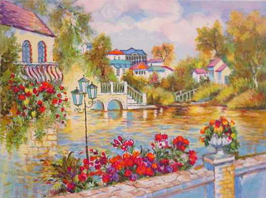 Zina Roitman- Original Serigraph "Flowered Day"