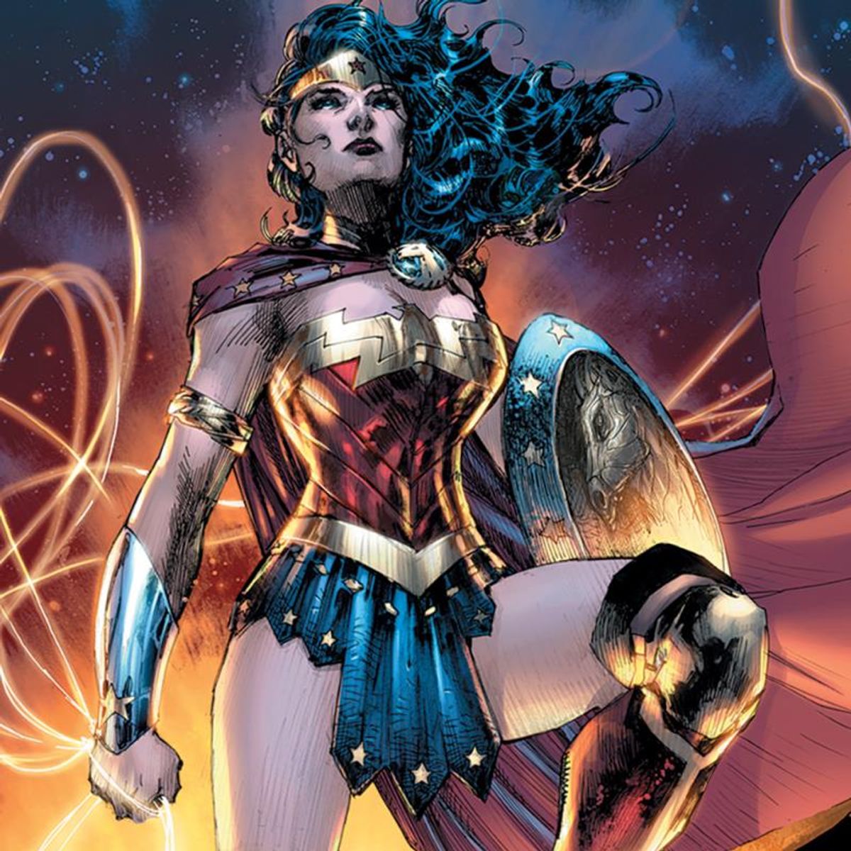 DC Comics, "Wonder Woman 75th Anniversary Special #1" Numbered Limited Edition Giclee on Canvas by Jim Lee with COA.