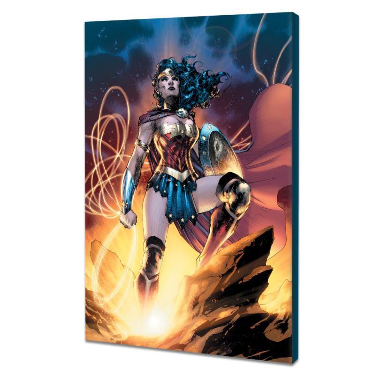 DC Comics, "Wonder Woman 75th Anniversary Special #1" Numbered Limited Edition Giclee on Canvas by Jim Lee with COA.