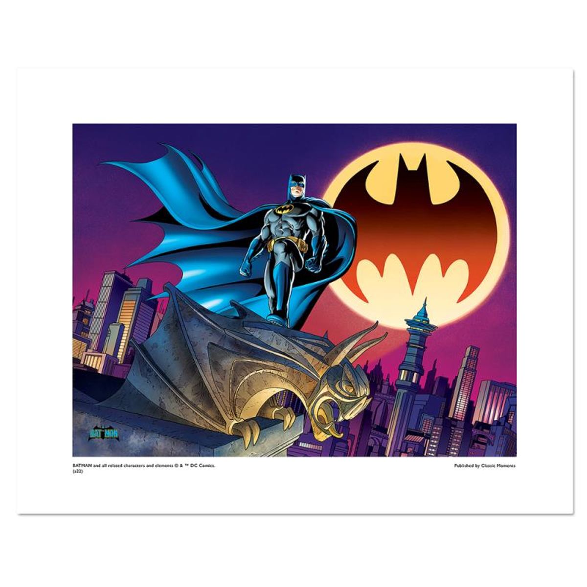 DC Comics, "Bat-Signal" Numbered Limited Edition Giclee with Certificate of Authenticity.
