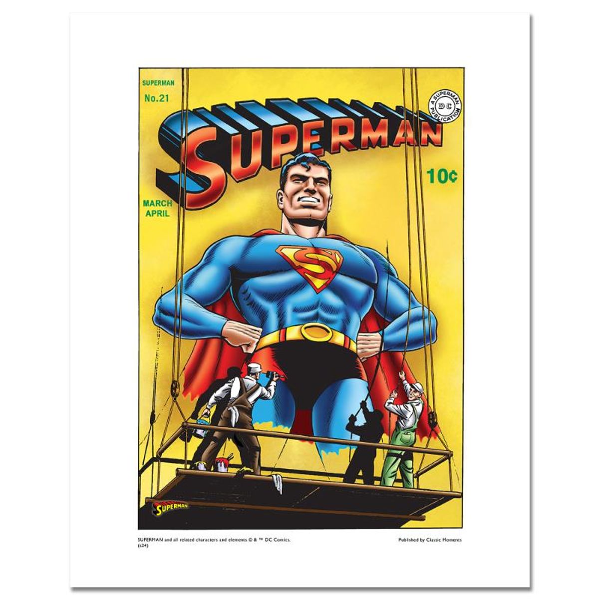 DC Comics, "Superman Billboard" Numbered Limited Edition Giclee with Certificate of Authenticity.