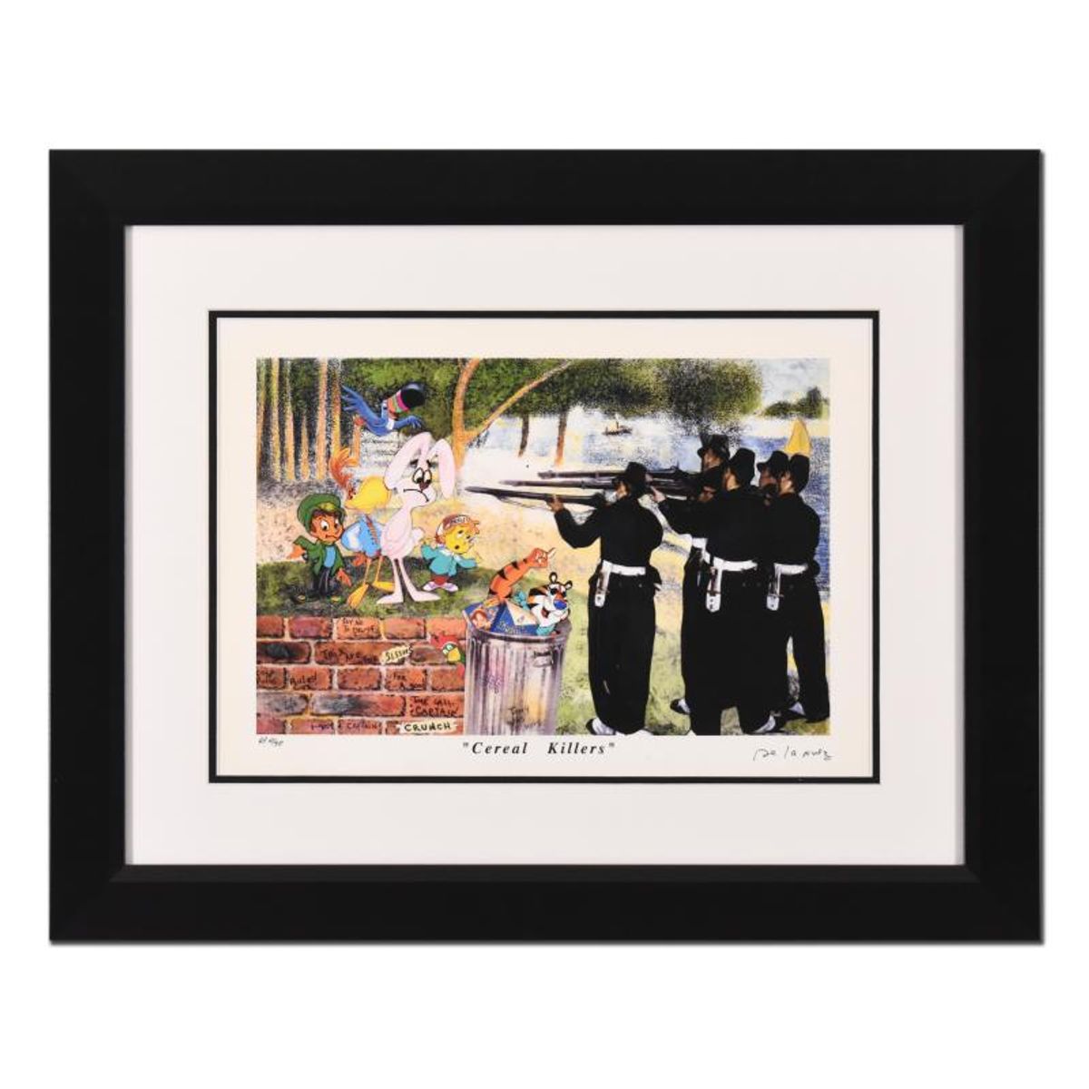 Nelson De La Nuez, "Cereal Killers" Framed Limited Edition Artist Proof, Numbered and Hand Signed with Letter of Authenticity.