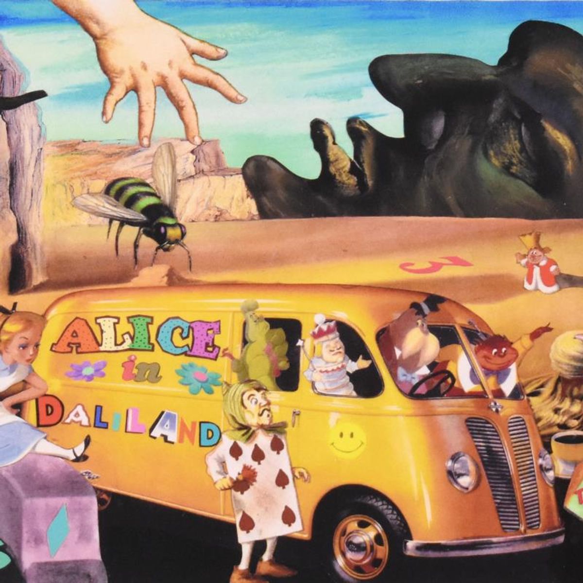 Nelson De La Nuez, "Alice in Daliland" Framed Limited Edition Artist Proof, Numbered and Hand Signed with Letter of Authenticity.