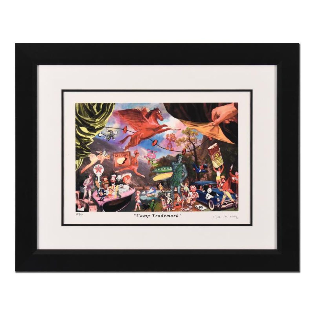 Nelson De La Nuez, "Camp Trademark" Framed Limited Edition Artist Proof, Numbered and Hand Signed with Letter of Authenticity.