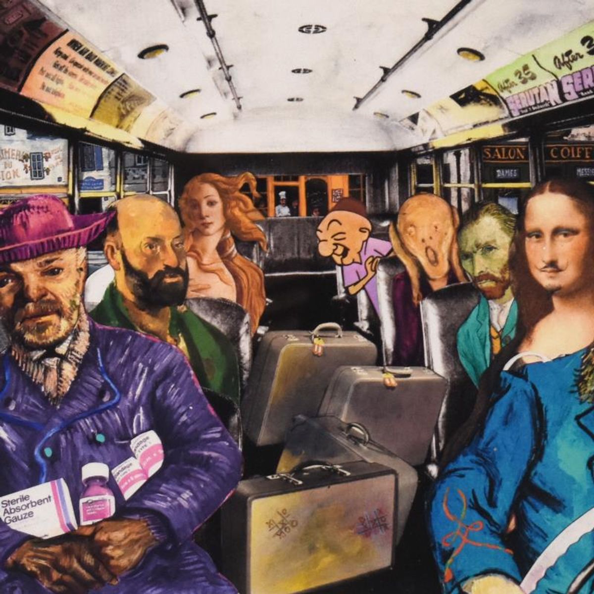 Nelson De La Nuez, "Field Trip to the Louvre" Framed Limited Edition Artist Proof, Numbered and Hand Signed with Letter of Authenticity