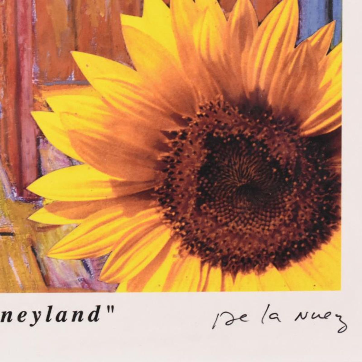 Nelson De La Nuez, "Van Goghs to Disneyland" Framed Limited Edition Artist Proof, Numbered and Hand Signed with Letter of Authenticity.