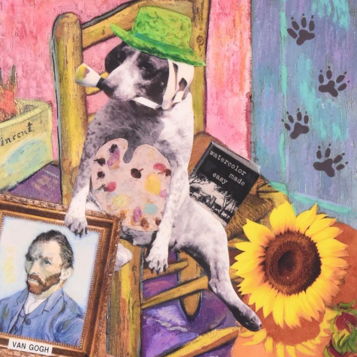 Nelson De La Nuez, "Vincent Van Dog" Framed Limited Edition Artist Proof, Numbered and Hand Signed with Letter of Authenticity.