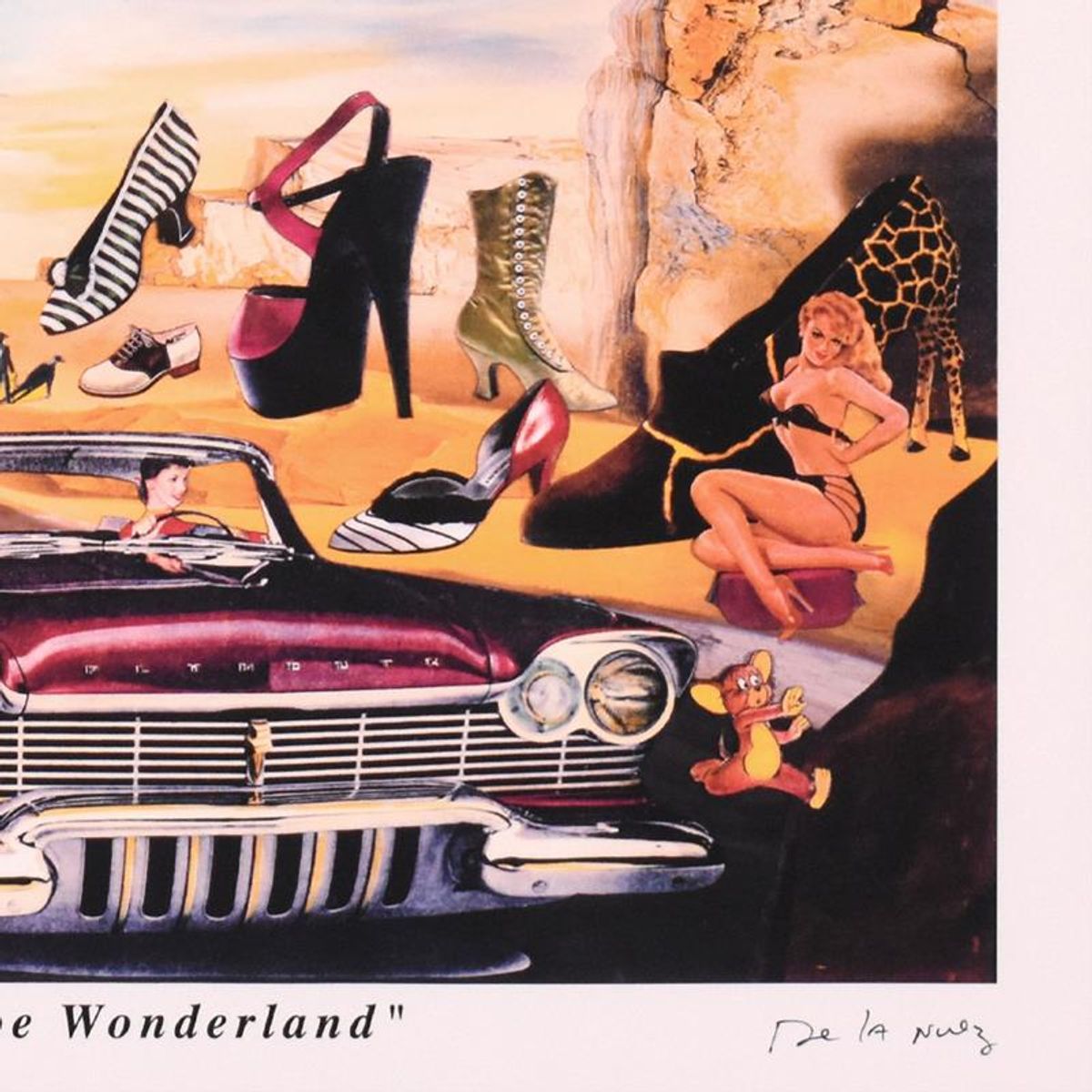 Nelson De La Nuez, "Shoe Wonderland" AP Limited Edition, Numbered and Hand Signed with Letter of Authenticity.