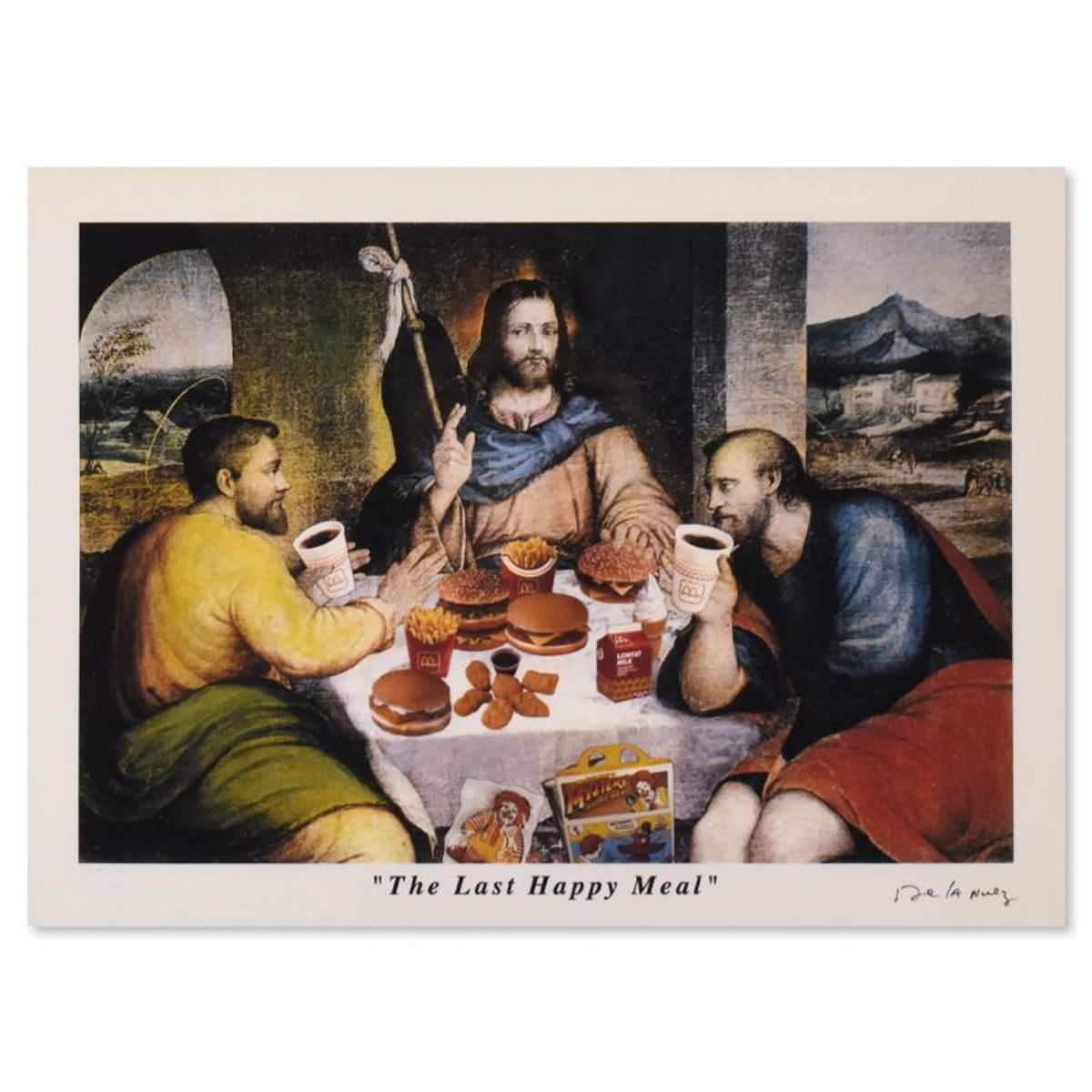 Nelson De La Nuez, "The Last Happy Meal" AP Limited Edition, Numbered and Hand Signed with Letter of Authenticity.