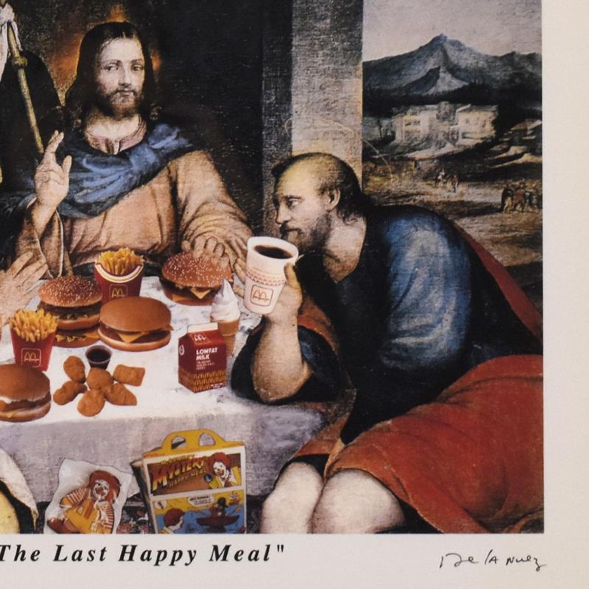 Nelson De La Nuez, "The Last Happy Meal" AP Limited Edition, Numbered and Hand Signed with Letter of Authenticity.