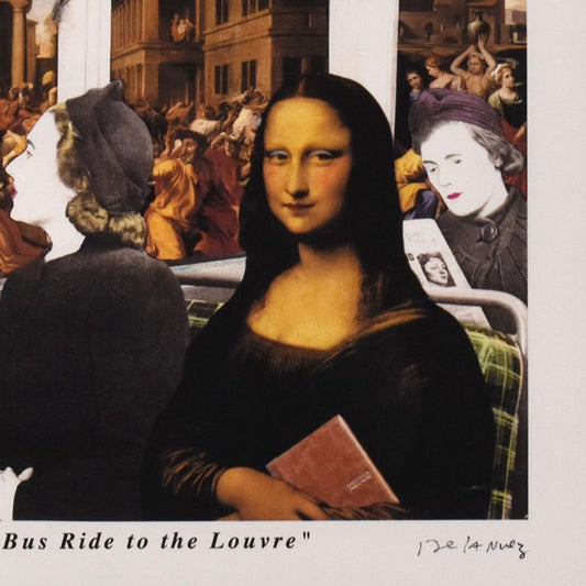 Nelson De La Nuez, "Bus Ride to the Louvre" AP Limited Edition, Numbered and Hand Signed with Letter of Authenticity