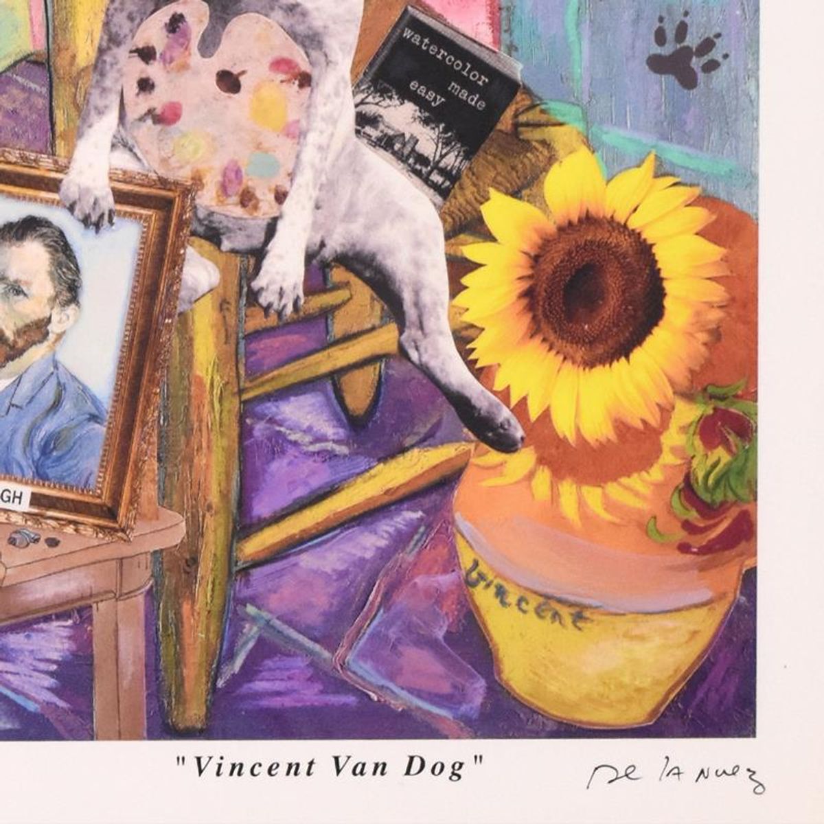 Nelson De La Nuez, "Vincent Van Dog" AP Limited Edition, Numbered and Hand Signed with Letter of Authenticity.
