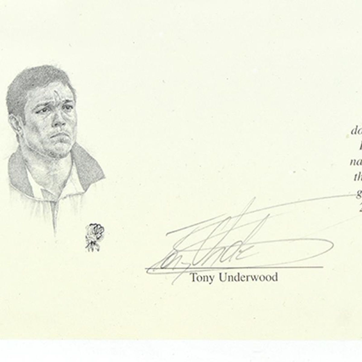Stephen Doig, "A Call to Arms" Limited Edition, Hand Signed by players Underwood and Carling, with Letter of Authenticity.