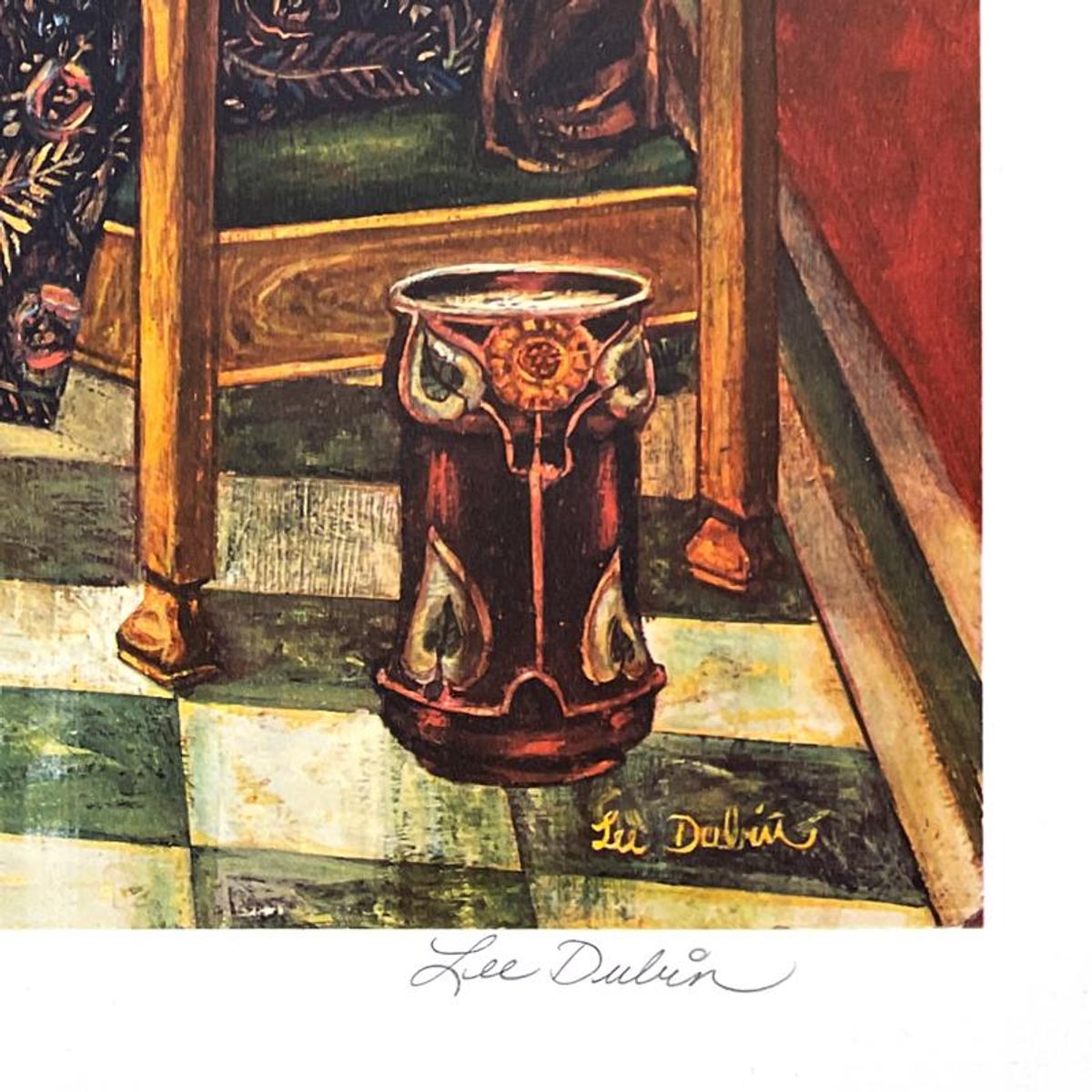 Lee Dubin, "Tonsorial Parlor" Limited Edition Lithograph, Numbered and Hand Signed and Letter of Authenticity