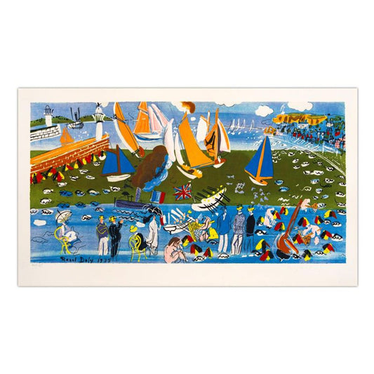 Raoul Dufy, "La Visite De L'escadre Anglaise Au Havre" Limited Edition Lithograph with Letter of Authenticity.