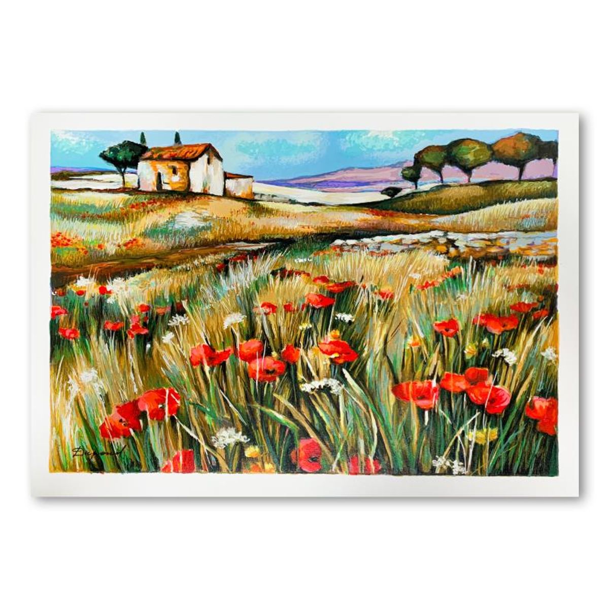 Yuri Dupond, "The Road Home" Hand Signed Limited Edition Serigraph on Paper with Letter of Authenticity.