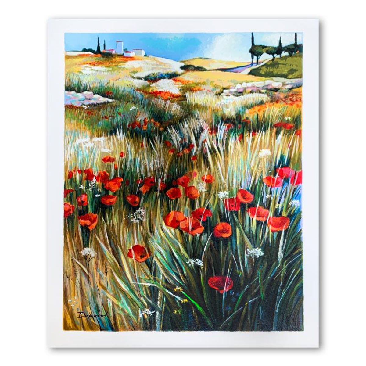 Yuri Dupond, "Country Tranquility" Hand Signed Limited Edition Serigraph on Paper with Letter of Authenticity.